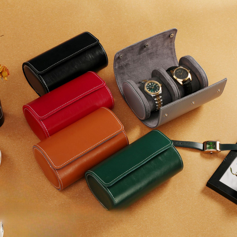 Watch Travel Roll Case 3 Slots Leather - Watch Roll Storage Box Mechanical Protection