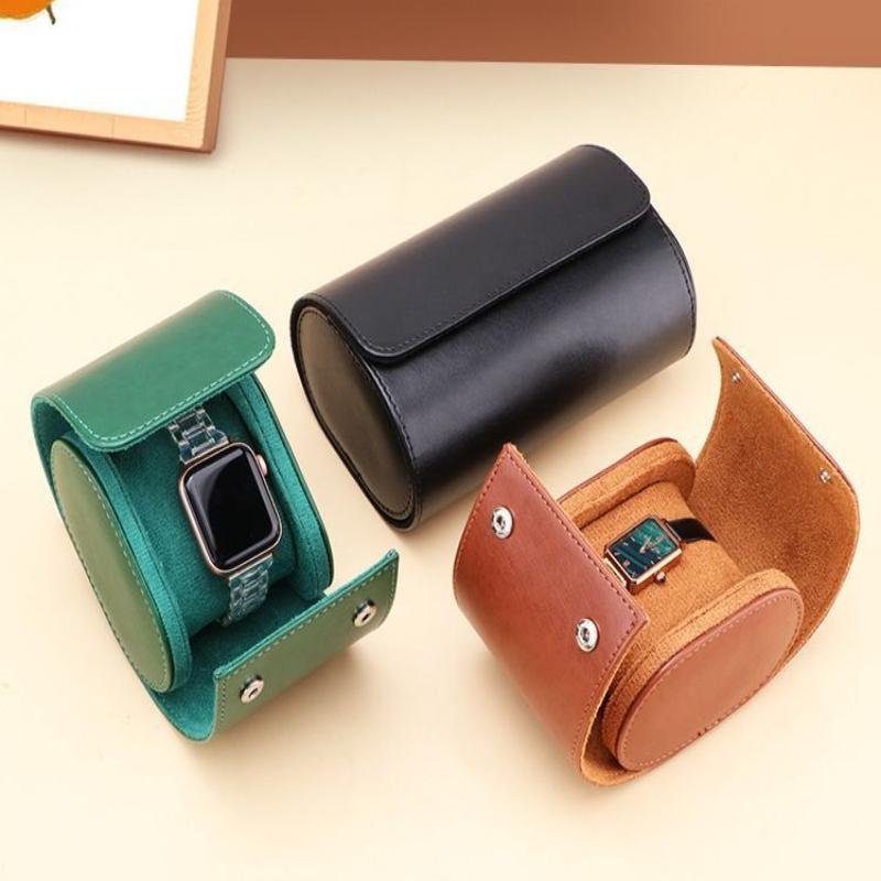 Watch Travel Roll Case 3 Slots Leather - New High-End Luxury Embers Leather Watch