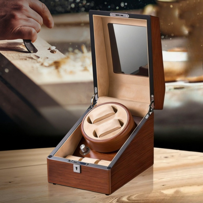 Watch Winder 4 Watches Automatic Silent - Automatic Watch Winders Wooden Luxury Rotary