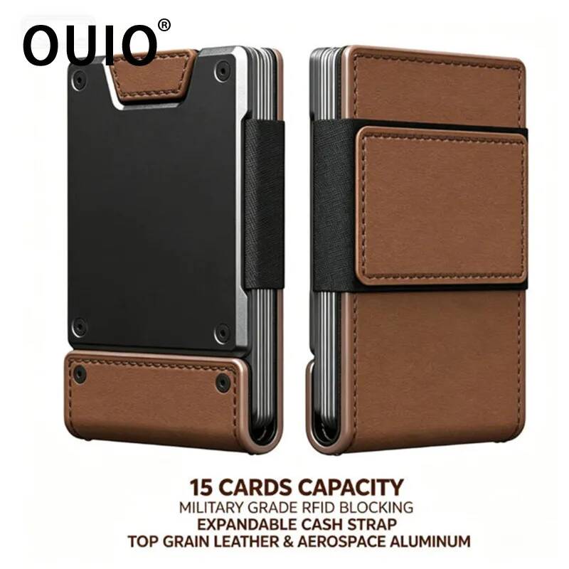 Money Clip Minimalist Rfid Blocking - OUIO Men's RFID Blocking Minimalist Leather