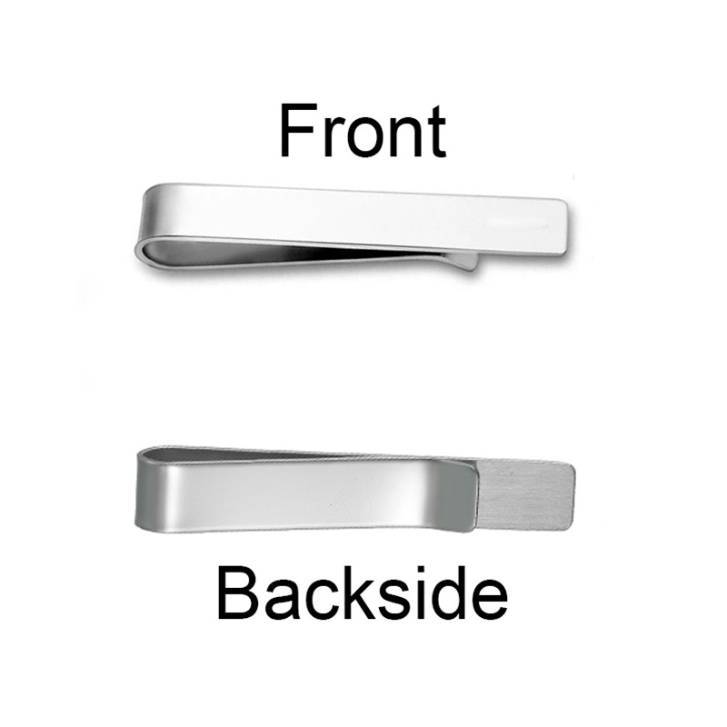 Stainless Steel Engraved Name  - Tie Clip Bar Set Stainless Steel 评论和价格