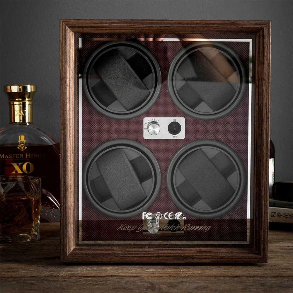 OEM RBYENOU 4 slot Silent Moto - Watch Winder 4 Watches Automatic Silent 评论和价格