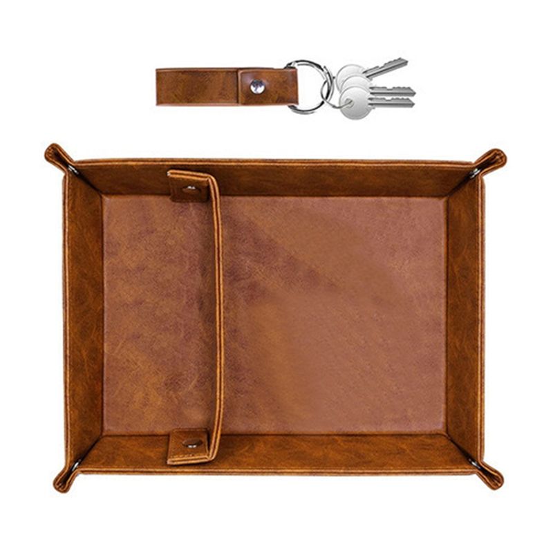 ABSJ-PU Leather Valet Tray For - Valet Tray Nightstand Organizer Leather 评论和价格