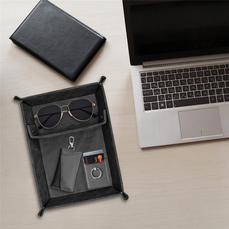 ABSJ-PU Leather Valet Tray For - Valet Tray Nightstand Organizer Leather 评论和价格
