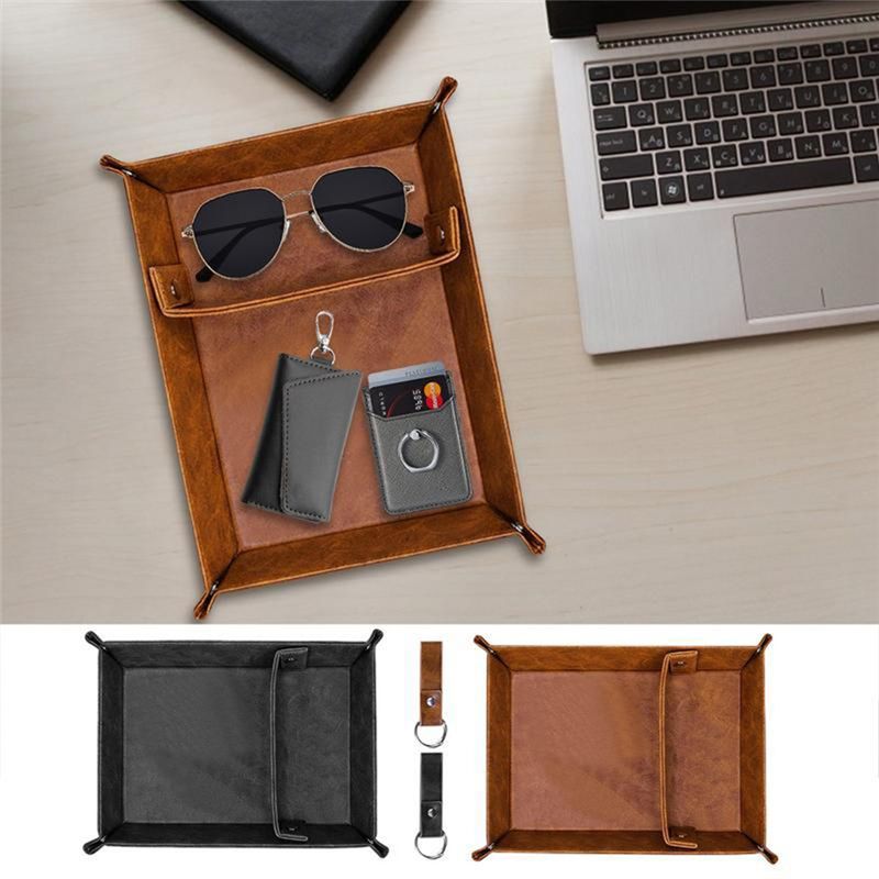 ABSJ-PU Leather Valet Tray For - Valet Tray Nightstand Organizer Leather 评论和价格