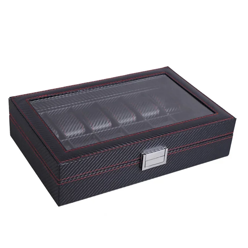 OEM PU Leather Carbon Fiber Te - Watch Display Storage Box Carbon Fiber 评论和价格