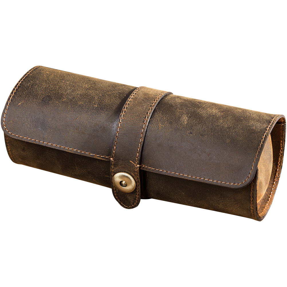 3 Slots Watch Roll Case Organi - Watch Travel Roll Case 3 Slots Leather 评论和价格
