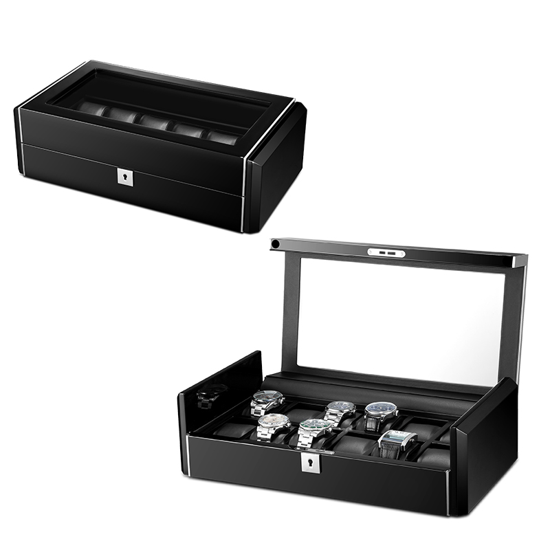 Embers Handmade Black Fashion  - Watch Display Storage Box Carbon Fiber 评论和价格