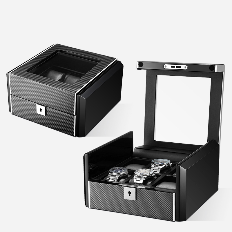 Embers Handmade Black Fashion  - Watch Display Storage Box Carbon Fiber 评论和价格