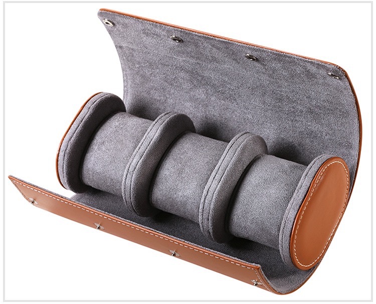 Portable Leather Watch Case Ro - Watch Travel Roll Case 3 Slots Leather 评论和价格