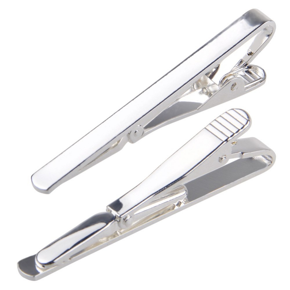 Men Metal Silver Gold Simple N - Tie Clip Bar Set Stainless Steel 评论和价格
