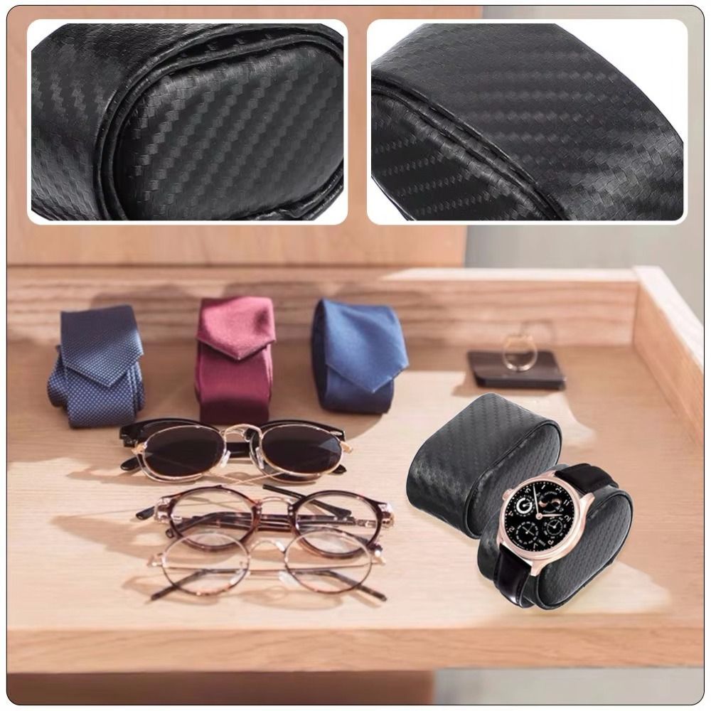 Carbon Fiber Texture Watch Dis - Watch Display Storage Box Carbon Fiber 评论和价格