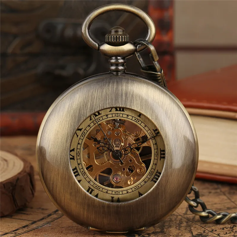 Vintage Skeleton Hand Winding  - Pocket Watch Mechanical Skeleton Vintage 评论和价格