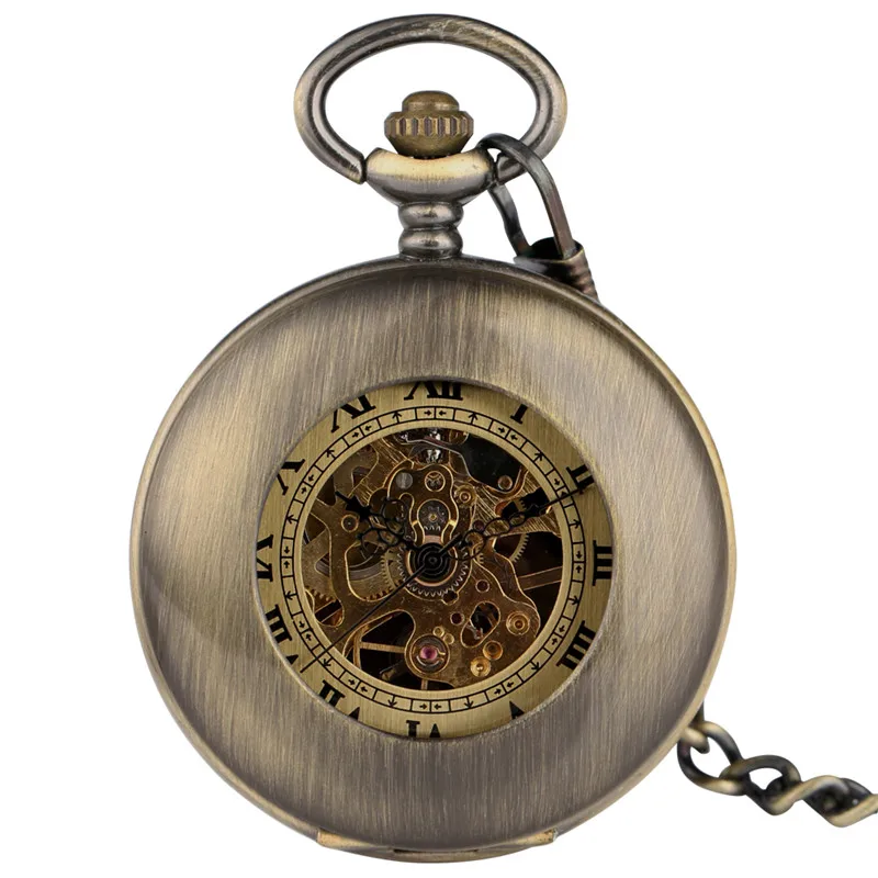 Vintage Skeleton Hand Winding  - Pocket Watch Mechanical Skeleton Vintage 评论和价格