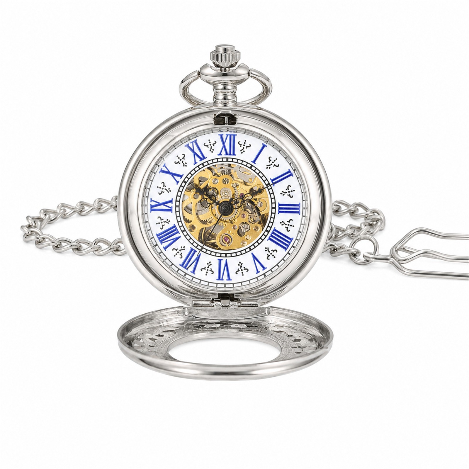 Mens Skeleton Mechanical Pocke - Pocket Watch Mechanical Skeleton Vintage 评论和价格