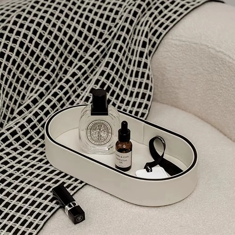 PU Leather Valet Tray Desktop  - Valet Tray Nightstand Organizer Leather 评论和价格