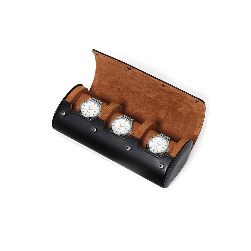 1 2 3 Slots Watch Travel Case  - Watch Travel Roll Case 3 Slots Leather 评论和价格