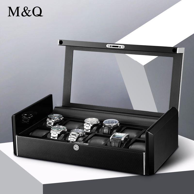 M&Q Men Carbon Fiber Watch Sto - Watch Display Storage Box Carbon Fiber 评论和价格