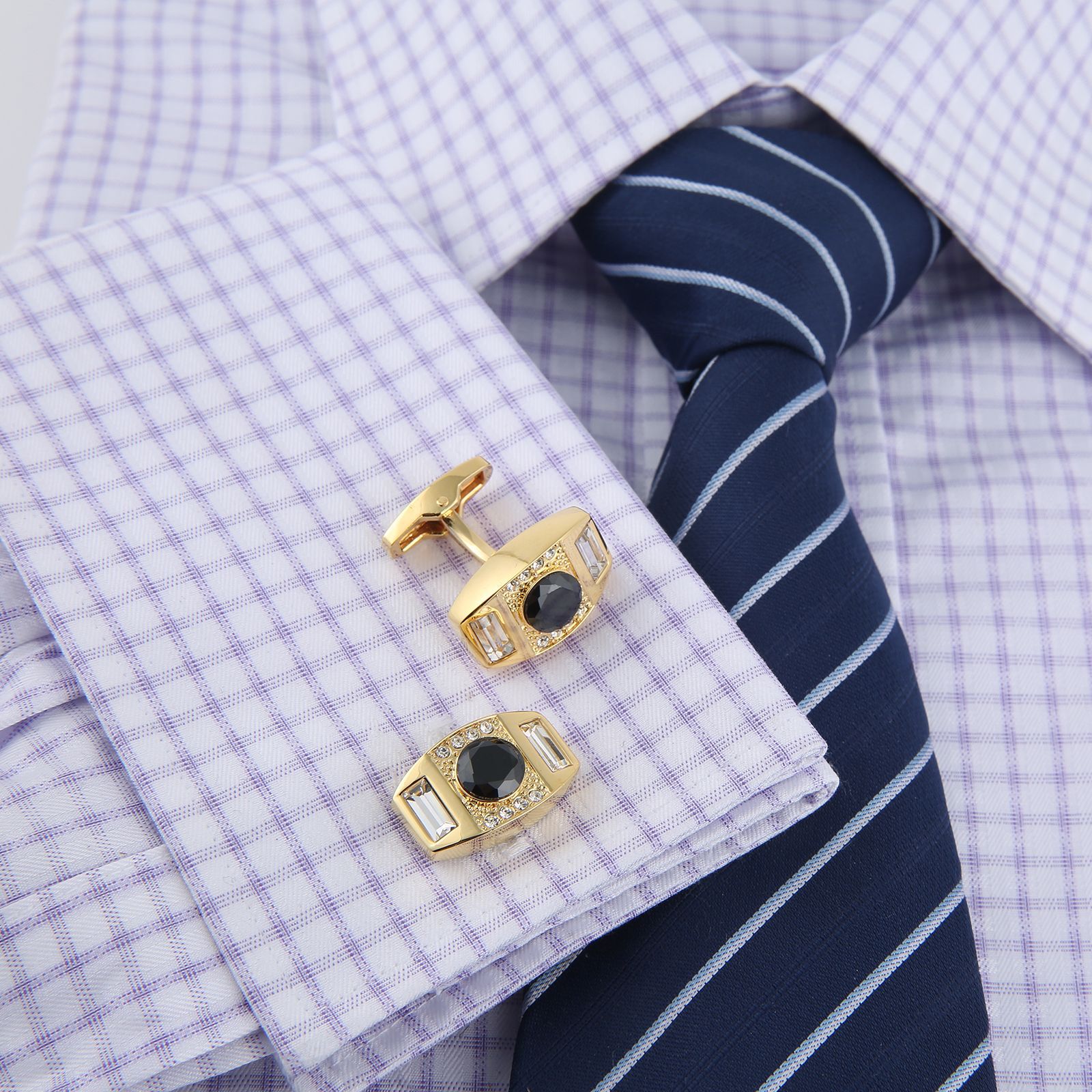 High Quality Cufflinks Necktie - Tie Clip Bar Set Stainless Steel 评论和价格