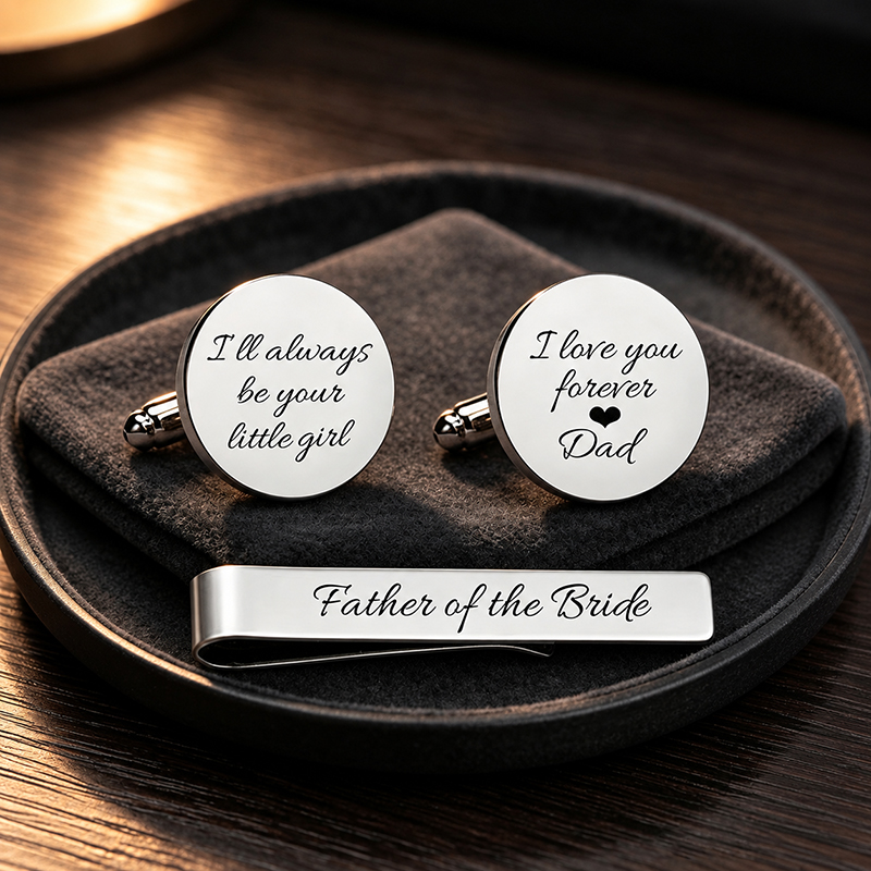 Stainless Steel Cufflinks and  - Tie Clip Bar Set Stainless Steel 评论和价格