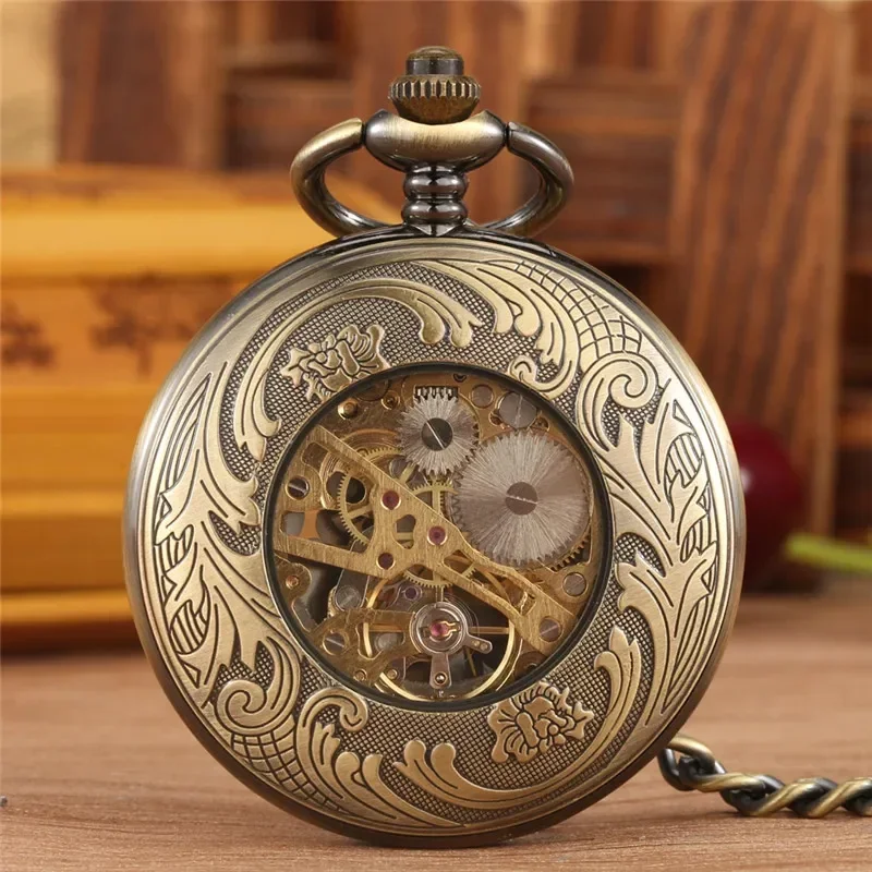 Vintage Octopus Design Men Wom - Pocket Watch Mechanical Skeleton Vintage 评论和价格