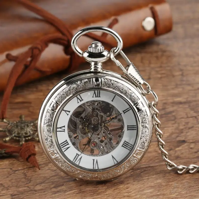 Vintage Hand Winding Mechanica - Pocket Watch Mechanical Skeleton Vintage 评论和价格