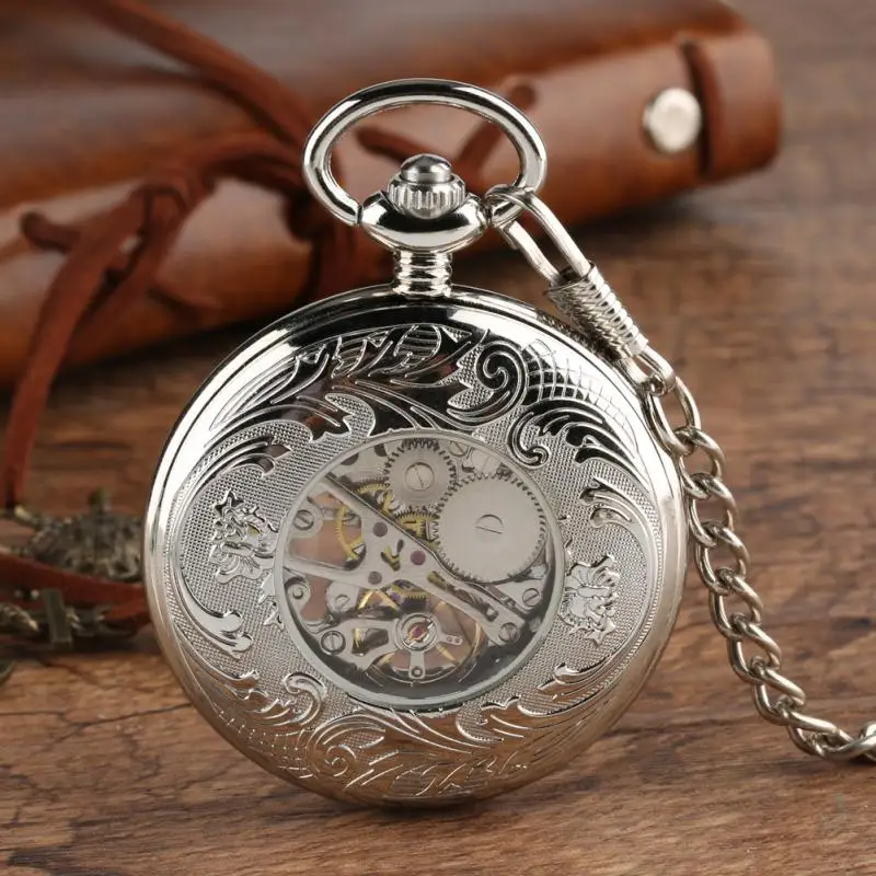 Vintage Hand Winding Mechanica - Pocket Watch Mechanical Skeleton Vintage 评论和价格