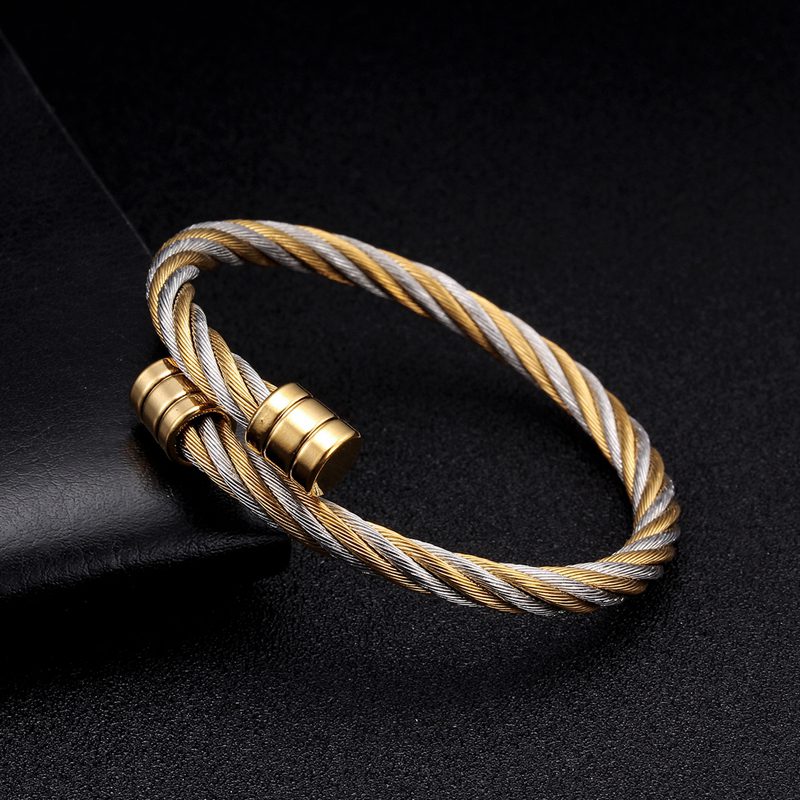 Luxury Stainless Steel Braided - Cufflinks Men Stainless Steel Luxury 评论和价格