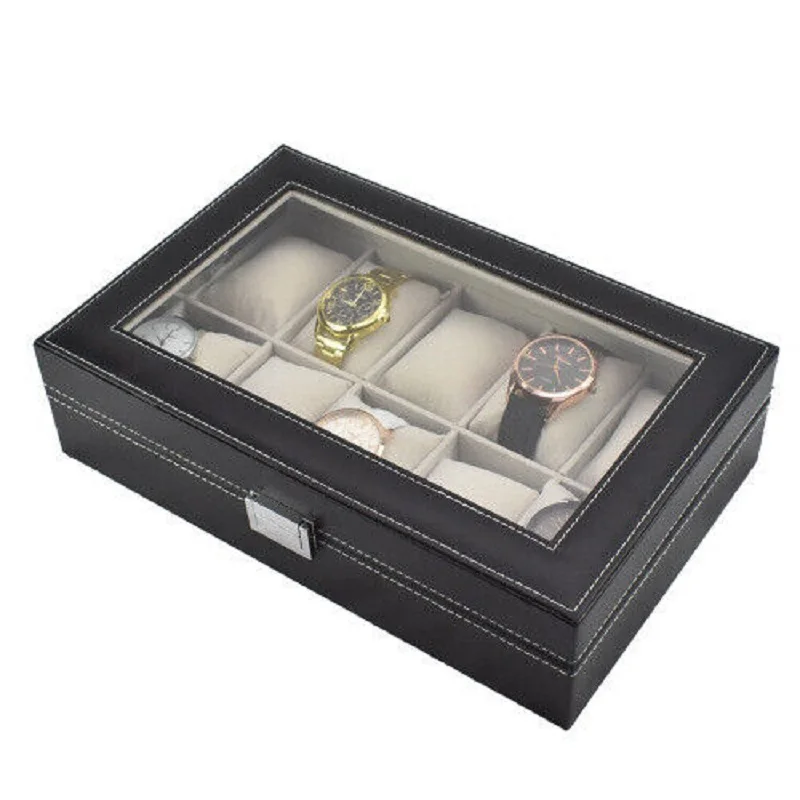 KSGM Fashion Style 5/6/10/12 P - Watch Display Storage Box Carbon Fiber 评论和价格