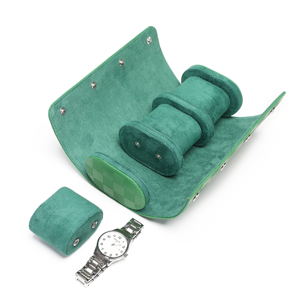 Luxury Leather Watch Roll Gift - Watch Travel Roll Case 3 Slots Leather 评论和价格