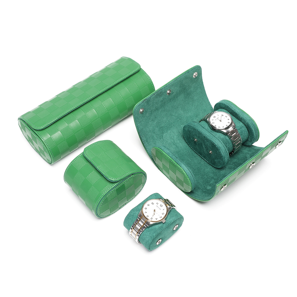 Luxury Leather Watch Roll Gift - Watch Travel Roll Case 3 Slots Leather 评论和价格