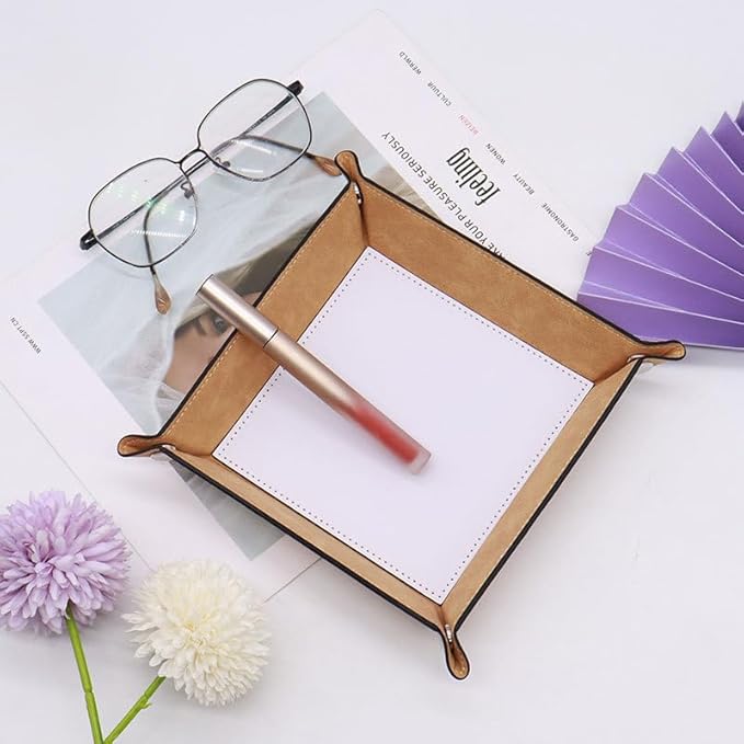 10 Pack Sublimation Blanks Val - Valet Tray Nightstand Organizer Leather 评论和价格