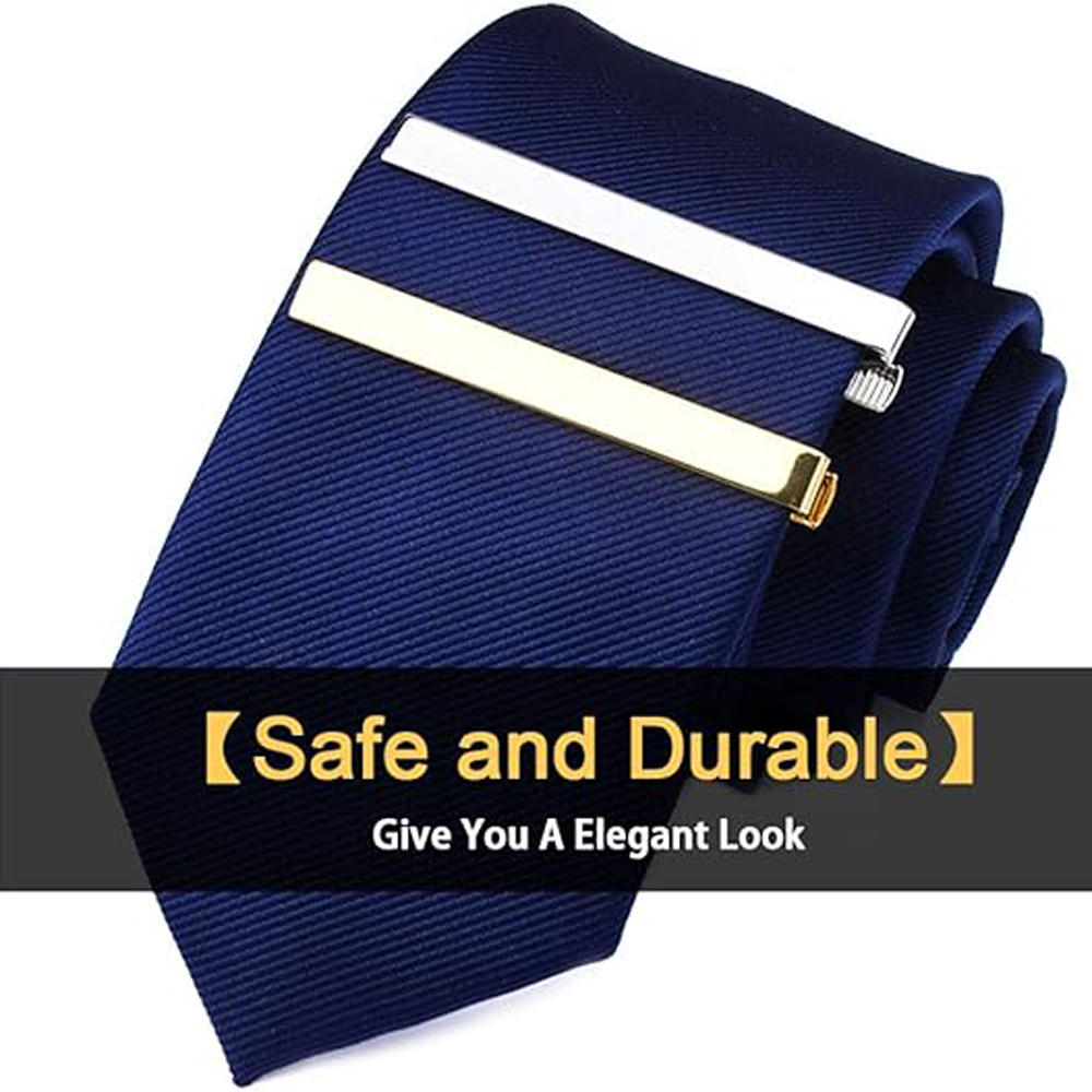 1 or 3 Pack Tie Clips for Men  - Tie Clip Bar Set Stainless Steel 评论和价格