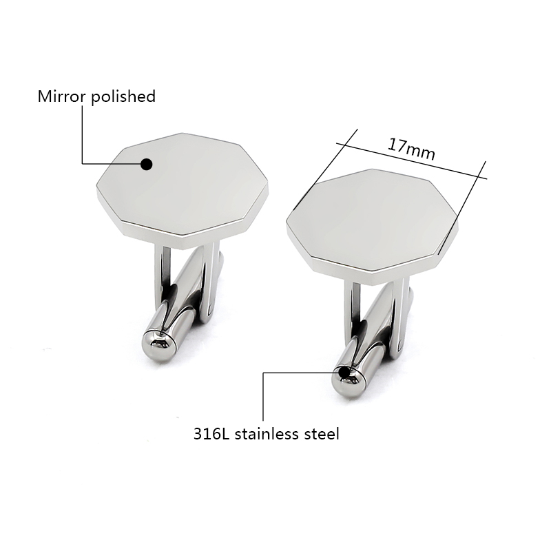 Luxury Unique Pentagonal Cuffl - Cufflinks Men Stainless Steel Luxury 评论和价格