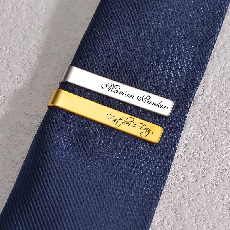 Afirstee Stainless Steel Engra - Tie Clip Bar Set Stainless Steel 评论和价格