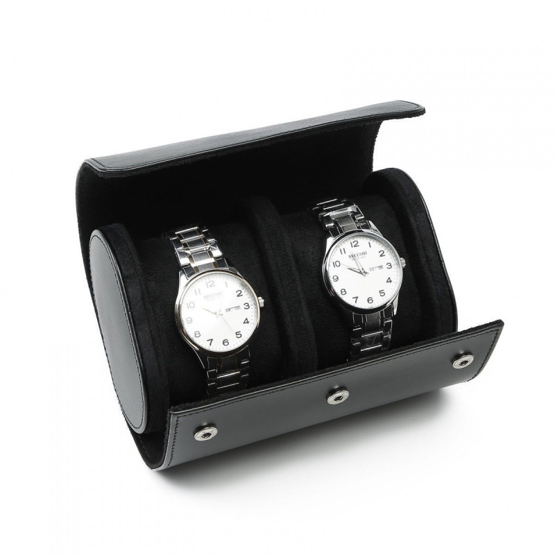 New High-End Luxury Embers Lea - Watch Travel Roll Case 3 Slots Leather 评论和价格