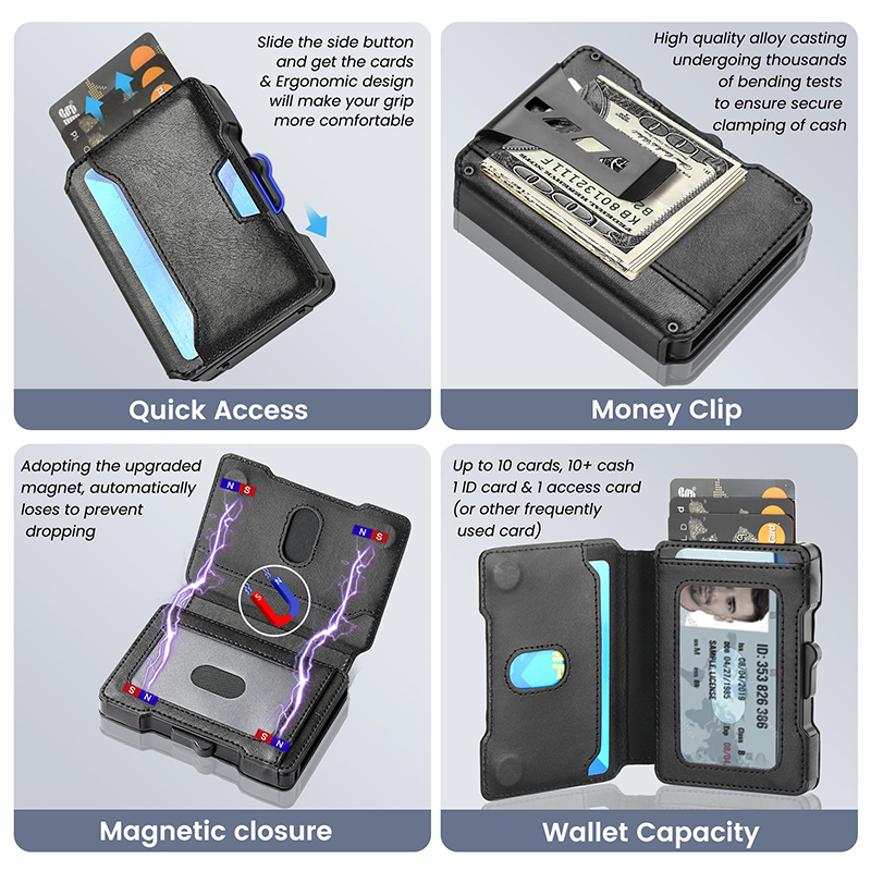 Minimalist Slim Men's Wallet w - Money Clip Minimalist Rfid Blocking 评论和价格
