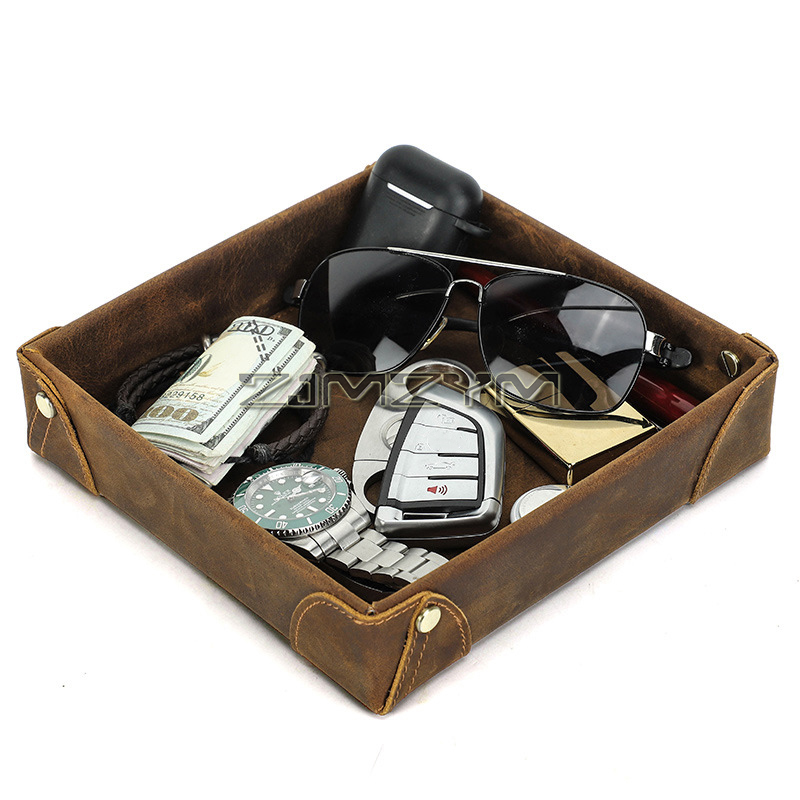 Valet Tray Desk Organizer, Lea - Valet Tray Nightstand Organizer Leather 评论和价格