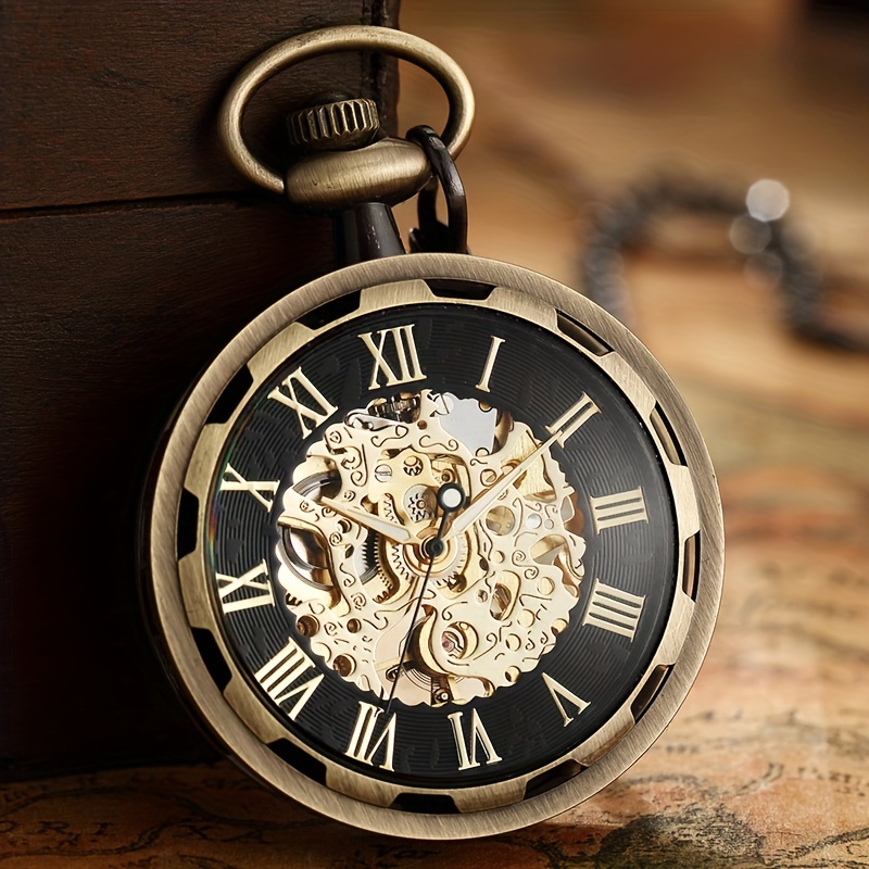 Vintage Watch Necklace Steampu - Pocket Watch Mechanical Skeleton Vintage 评论和价格