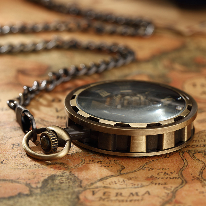 Vintage Watch Necklace Steampu - Pocket Watch Mechanical Skeleton Vintage 评论和价格
