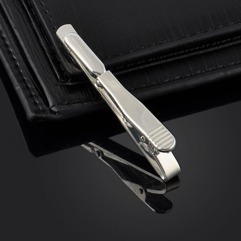 New Men Metal Silver Gold Simp - Tie Clip Bar Set Stainless Steel 评论和价格
