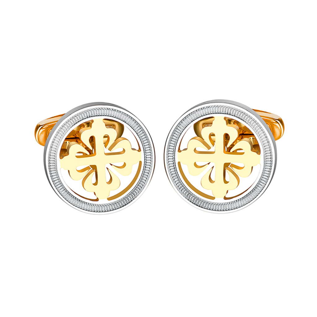 SAVOYSHI Luxury Hollow Iris Fl - Cufflinks Men Stainless Steel Luxury 评论和价格