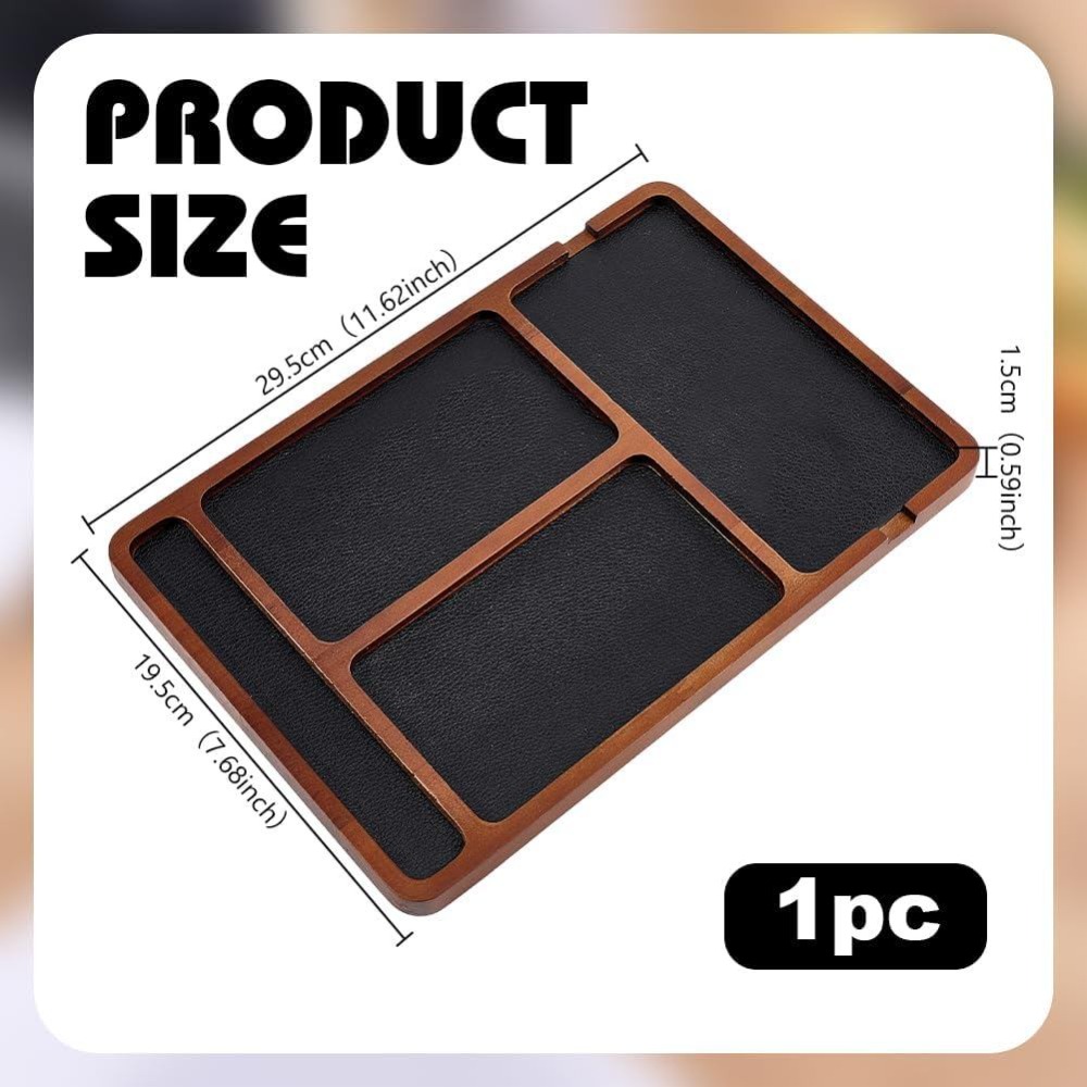 Wooden Valet Tray Nightstand O - Valet Tray Nightstand Organizer Leather 评论和价格