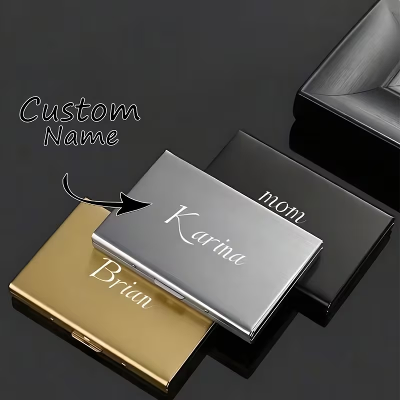 1Pc Customizable Name Engraved - Money Clip Minimalist Rfid Blocking 评论和价格