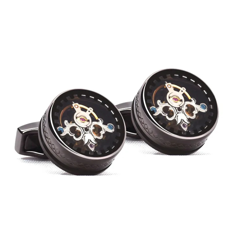 Tourbillon Cufflinks Luxury Br - Cufflinks Men Stainless Steel Luxury 评论和价格