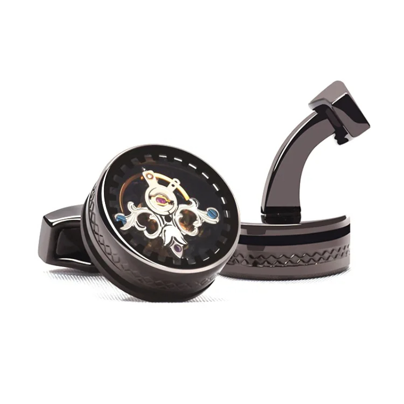 Tourbillon Cufflinks Luxury Br - Cufflinks Men Stainless Steel Luxury 评论和价格