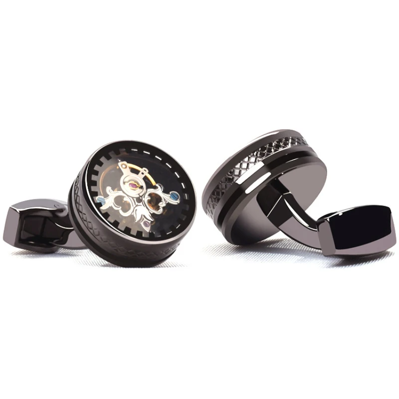 Tourbillon Cufflinks Luxury Br - Cufflinks Men Stainless Steel Luxury 评论和价格