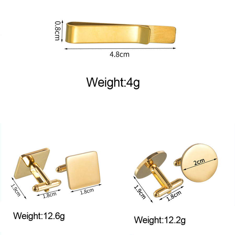 Freeteeme New Fashion Cufflink - Tie Clip Bar Set Stainless Steel 评论和价格