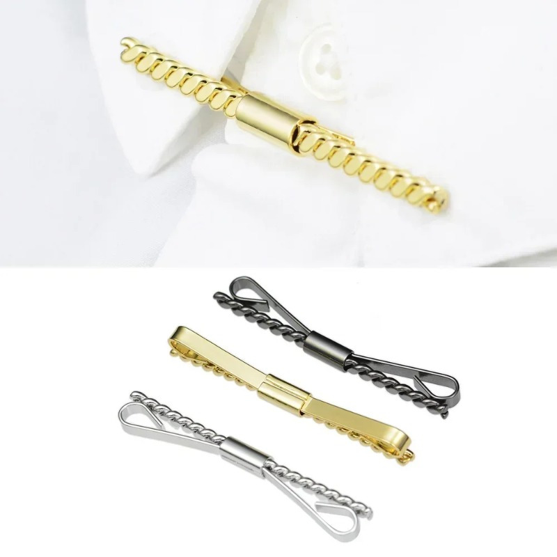 British style metal mesh tie c - Cufflinks Men Stainless Steel Luxury 评论和价格