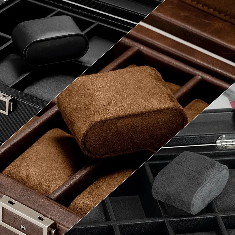 for New Watch Winder Box Mecha - Watch Display Storage Box Carbon Fiber 评论和价格